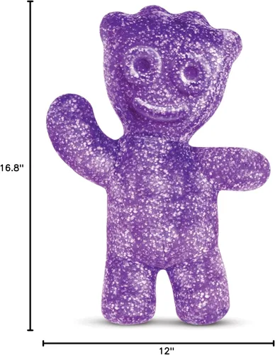 Vista 6 de iscream Sour Patch Kids - Mini almohada de personaje de caramelo en relieve de 8.5 x 6.25 pulgadas, color morado