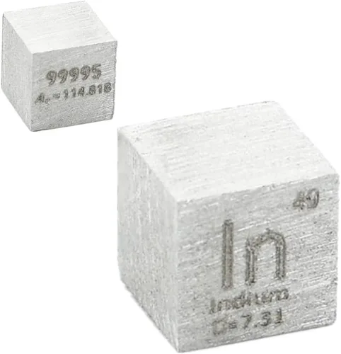 Vista 38 de Cubo de Antimonio Sb 99.99% Elemento Puro de 10mm de Densidad para Colección de Elementos, Tabla Periódica, Cazador y Más (1 cm, Antimonio)