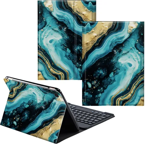 Vista 48 de Funda para Samsung Galaxy Tab S6 Lite 2022/2020 Teclado inalámbrico desmontable y cubierta de cuero PU Funda protectora para tableta para Samsung