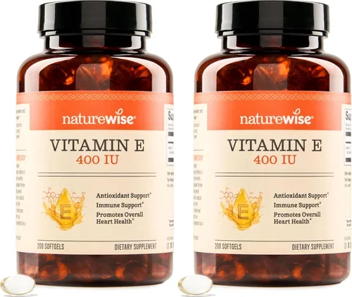 Vista 12 de NatureWise Vitamina E 400 UI Cápsulas blandas (180 mg DL-Alpha) - Libre de lácteos, gluten y soja, suplemento dietético antioxidante sin OGM