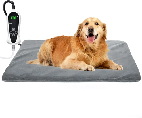 Vista 11 de RIOGOO Almohadilla térmica para mascotas, almohadilla térmica eléctrica mejorada para perros y gatos, impermeable para interiores, apagado