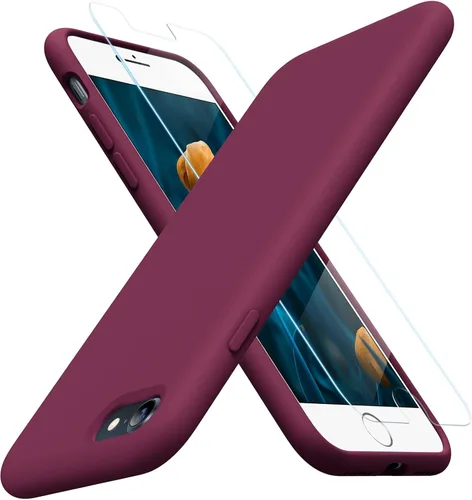 Vista 89 de Miracase Funda ultradelgada diseñada para iPhone SE 2022 (3ª generación)/iPhone SE 2020 (2ª generación)/iPhone 7/iPhone 8 con protector de pantalla