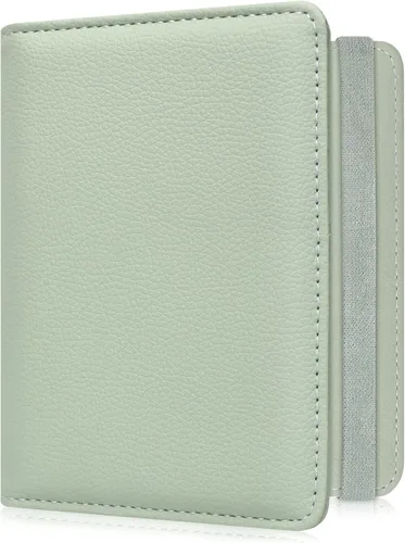 Vista 22 de ACdream Cartera de viaje con bloqueo RFID para pasaporte, funda de piel sintética de alta calidad con soporte para tarjetas, ranura para bolígrafo
