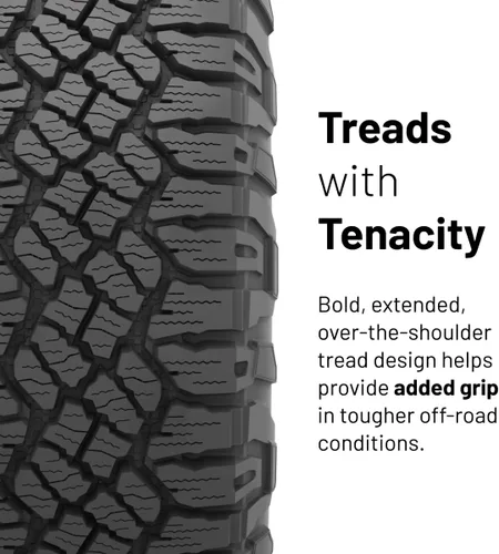 Vista 2 de Goodyear Wrangler DuraTrac RT - Neumático radial para todas las estaciones, 33X12.50R18LT, juego de 1