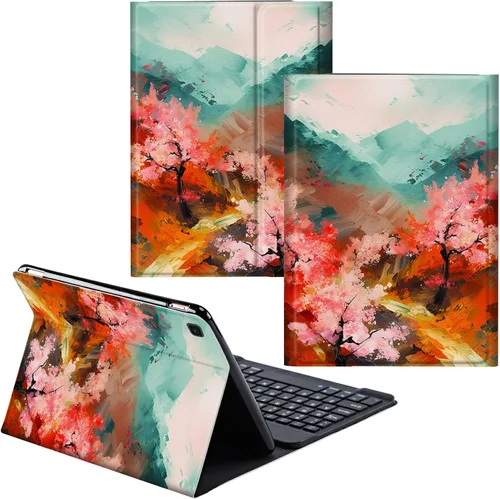 Vista 36 de Para Samsung Galaxy Tab S6 Lite Funda 2022/2020 Teclado Inalámbrico Desmontable Y Cubierta De Soporte De Cuero PU Funda Protectora Para Samsung