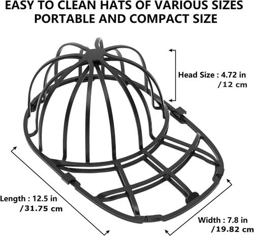 Vista 3 de Coopache Paquete de 4 arandelas de gorras para gorra de béisbol para lavadora, marco de lavado de bolas, protector de limpiador de sombreros