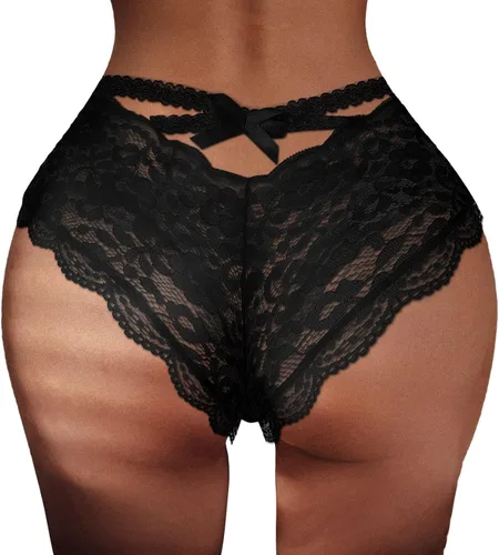 Tangas de encaje sexy ropa interior para mujer, travieso para sexo, cintura baja, espalda entrecruzada, bikini, bragas festoneadas de encaje