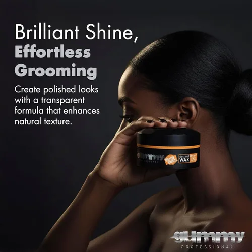 Vista 8 de Gummy Professional Bright Max Hold - Cera para peinar el cabello con complejo de queratina, acabado de alto brillo de fijación extra para espalda