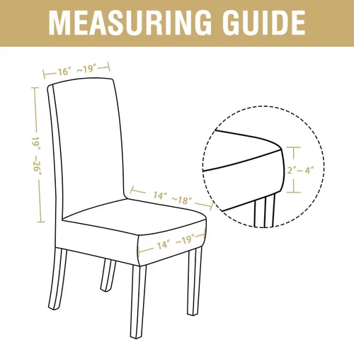 Vista 2 de H.VERSAILTEX - Fundas de terciopelo para sillas de comedor, juego de 2 fundas elásticas para sillas de comedor, fundas protectoras para sillas