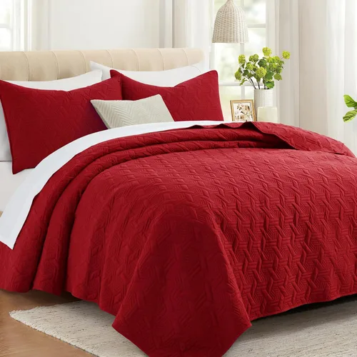 Vista 11 de Lavsiry Juego de ropa de cama acolchada de tamaño individual beige con funda de almohada, colcha ligera de verano, sobrecama, manta acolchada suave