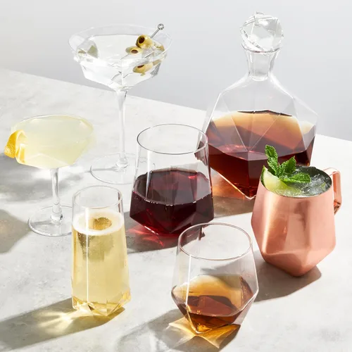 Vista 6 de Viski Faceted Moscow Mule - Taza de cóctel de cobre, acero inoxidable, capacidad para 18 onzas