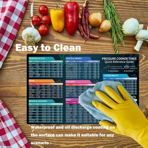 Vista 8 de Juego de hojas magnéticas para freidora de aire y olla instantánea, freidora de aire Muulaii y accesorios para olla a presión, tabla de tiempos