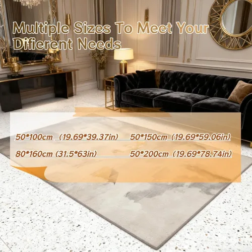 Vista 2 de Heated Area Rug with Adjustable Temperature 12 Hour Timer, Waterproof Heated Floor Mat, Easy to Clean, Graphene Electric Heating Carpet Mat-110V for