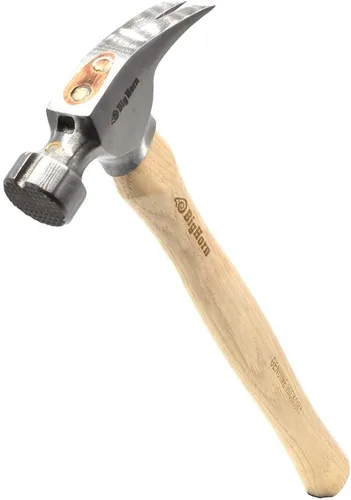 Vista 7 de Big Horn 15101 - Martillo para enmarcar con mango curvado de 21 onzas, cara fresada, arrancador magnético de uñas, garra antianillo, cabeza de acero