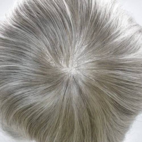 Vista 249 de Toupee - Sistemas de reemplazo de cabello para hombre, encaje frontal suizo, nudo blanqueado, pieza de cabello humano natural