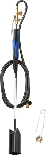 Vista 10 de Kit de soplete de propano Flame King resistente, quemador de malas hierbas, 500,000 BTU con chispero, con conjunto regulador de manguera de 10 pies