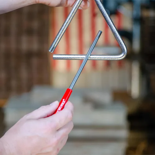 Vista 9 de TreeWorks Juego de 3 batidores triangulares de campanillas, fabricados en Estados Unidos, acero inoxidable, accesorios profesionales de percusión