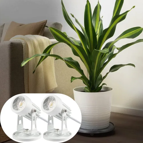 SUNVIE Paquete de 2 Luces de Foco LED para Plantas de Interior Lámpara de Foco Luces Ascendentes para Plantas de Interior Iluminación de Acento 120V