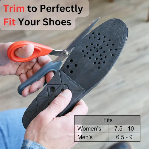 Vista 3 de Plantillas Burlingham de 2 capas para aumento de la altura de 2 pulgadas, ascensor para insertarse en el zapato, diseño con soporte adicional