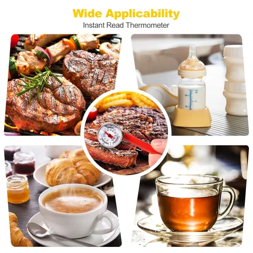 Vista 2 de Termómetro de carne para asar a la parrilla, termómetro de alimentos para cocinar, leche, termómetros de carne para cocinar a la parrilla