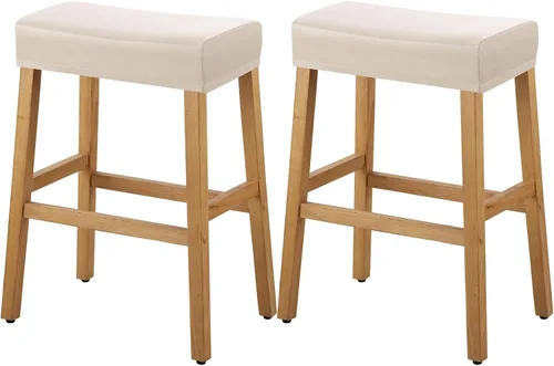 Vista 66 de YISUN Fundas de taburete rectangulares, paquete de 2 fundas elásticas impermeables para asiento de silla de montar, taburetes de bar, sillas de bar