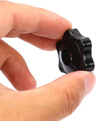 Vista 7 de Mozeat Lens Paquete de 10 pomos de estrella de 1/4 de pulgada, 20 cabezas hexagonales roscadas hembra, pomos de sujeción a través de la perilla