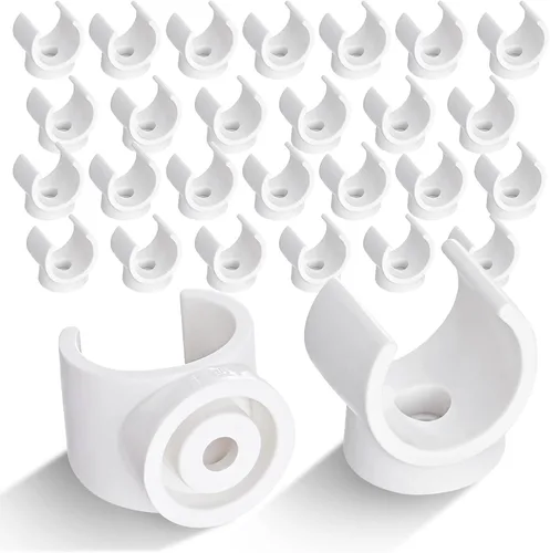 50 piezas 3/4 pulgadas Pex Clips Abrazaderas de tubo Abrazaderas de plástico 0.984 in Tubo de agua U Gancho Pex Soportes de plástico para fijar
