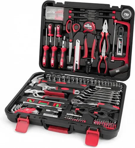 Vista 8 de Prostormer Kit de herramientas de 259 piezas, juego de herramientas manuales para el hogar general con caja de herramientas de almacenamiento