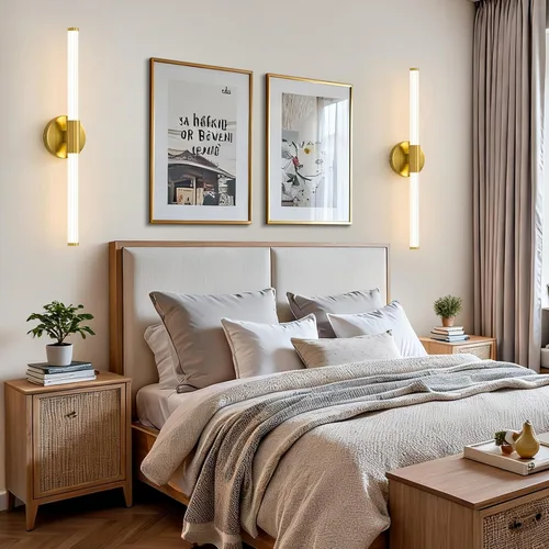 Vista 9 de Lámparas LED de baño, luces doradas para baño, iluminación completa de 360°, regulable, barra de luz LED de 24 pulgadas sobre espejo, aplique