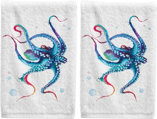 Vista 17 de ALAZA Toallas de mano de camelia, 100% algodón, suaves, decorativas, de lujo, absorbentes, para playa, gimnasio, spa, 16 x 30 pulgadas