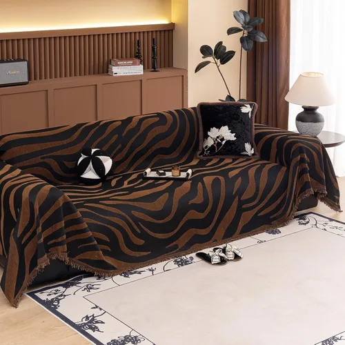 ROOMLIFE Leopard Couch Cover Boho Sofa Covers for 3 Cushion Couch Washable, Furniture Protector Sofa Couch Cover for Dogs, Soft Breathable Sofa