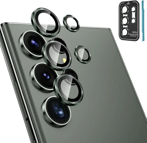 Vista 19 de Tensea Protector de lente de cámara Samsung Galaxy S22 Ultra, protector de pantalla de vidrio templado 9H, anillo individual de metal para S22 Ultra