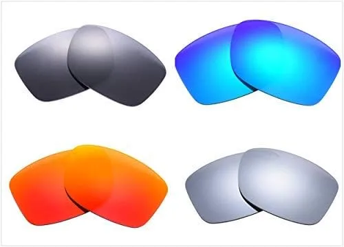 Vista 2 de NicelyFit 4 pares de lentes de repuesto polarizados para Oakley Jupiter cuadrados de lentes de sol