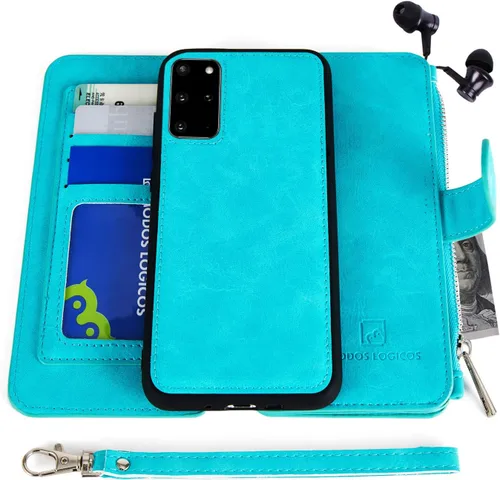 Vista 16 de MODOS LOGICOS Funda para Samsung Galaxy S20, [Cartera Desmontable] [2 en 1] [Almacenamiento de efectivo con cremallera]