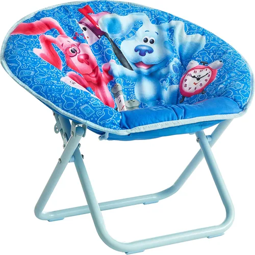 Vista 4 de Nickelodeon Blues Clues Silla para platillos plegable para niños de 19" con cojín, a partir de 3 años, poliéster