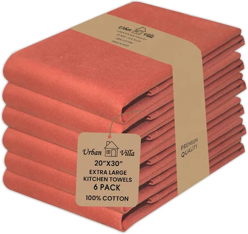 Vista 28 de Urban Villa Toallas de cocina 100% algodón para cocina (juego de 6) paños de cocina de 20 x 30 pulgadas, altamente absorbentes, juego de ropa