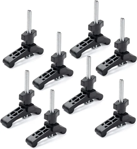 POWERTEC Abrazadera de sujeción en T con pernos de pista en T de 3-12 pulgadas para máquina CNC, trineo de sierra de mesa, prensa de taladro, banco