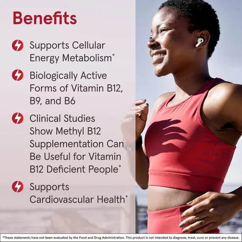 Vista 3 de Pastillas de Metil B-12 / Folato de metilo y Piridoxal-5-fosfato (P-5-P) Jarrow Fórmulas, BMF58, 1, 1