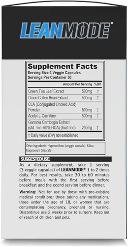 Vista 4 de EVL Pila de apoyo para perder peso, quemador de grasa termogénico Trans4orm y pastillas de apoyo para el metabolismo con extracto de grano de café