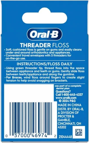 Vista 6 de Oral-B Glide Pro-Health - Enhebradores de hilo dental para aparatos ortopédicos, 30
