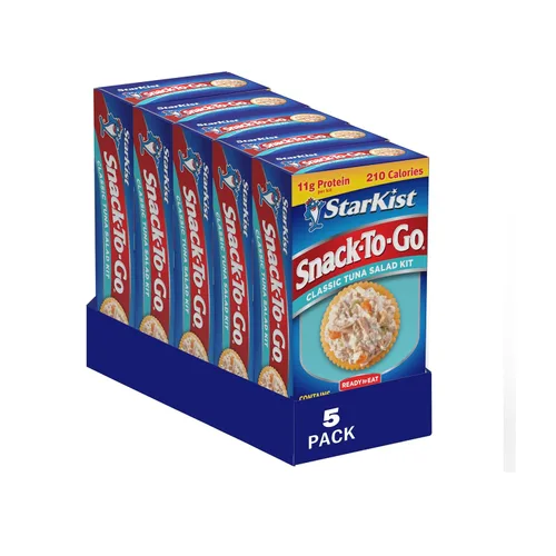 Vista 9 de StarKist Snack-To-Go Comidas Listas para Comer Kit de Ensalada de Atún, 3.6 oz (1 Paquete) Kit de Ensalada Clásica de Atún con Galletas