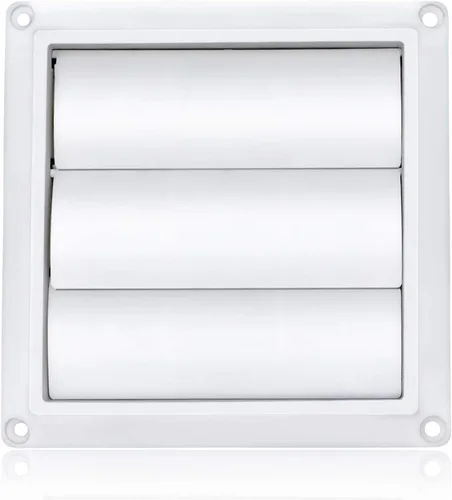 Vista 5 de Funmit Cubierta de ventilación de secadora de 4 pulgadas para exteriores, incluye pantalla de protección de pájaros de metal y 2 abrazaderas