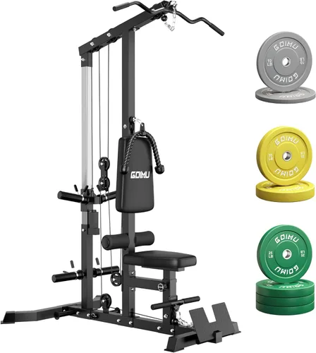 Vista 16 de LS01 Máquina de tracción LAT, máquina de cable para remo LAT con abdominales, torre LAT con accesorios de remo con cable, estaciones de polea 3 en 1
