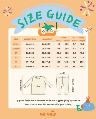 Vista 6 de moimoln Baby Boys Girls Kids Toddler Snug fit Soft and Comfortable Solid Ribbed Viscose from Bamboo Pajamas for Daily Comfort