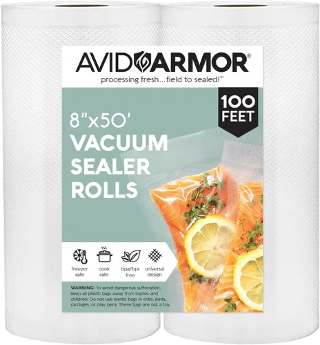 Avid Armor Rollos de sellado al vacío, bolsas de sellado al vacío para almacenamiento de alimentos, bolsas selladoras al vacío para congelador,