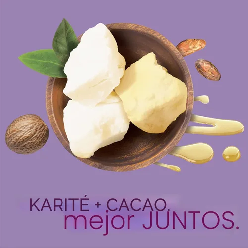 Vista 6 de Jergens Loción de manteca de karité y cacao para manos y cuerpo para piel seca a extremadamente seca, manteca corporal batida con vitaminas E y B3