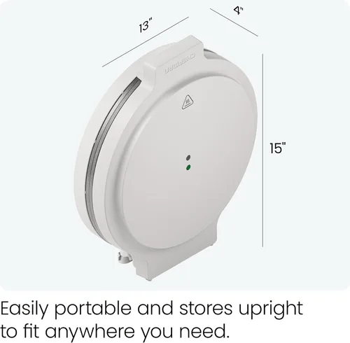 Vista 8 de Chefman Everything Maker & Pizza Oven – Horno de pizza eléctrico de mostrador de 1440W con placas de cocción antiadherentes de 12", además hace