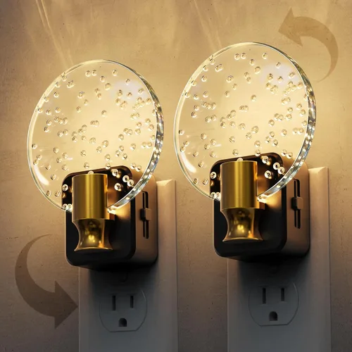 Vista 23 de Luz nocturna para enchufar en la pared, regulable, con sensor crepuscular, 3 colores de luz, blanco suave, blanco frío y ámbar, brillo ajustable