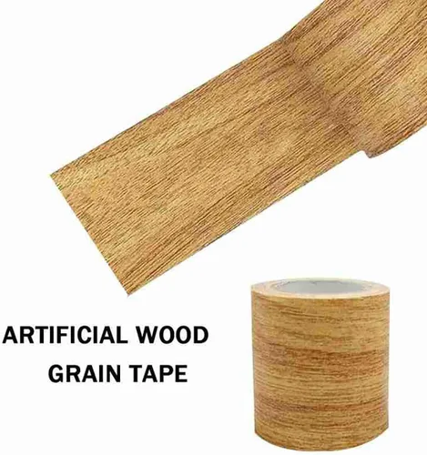 Vista 2 de Papel tapiz de vinilo autoadhesivo de 2 pulgadas x 15 pies, despegar y pegar, impermeable, de grano de madera de roble, calcomanías de pared