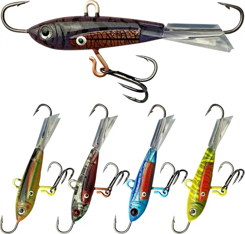 Vista 8 de Pristis Jig Head Fishing Lures for Freshwater Saltwater, Weedless Swim Jig Teasers with Sharp Hooks & Exquisite Coating, Pre-Rigged Vibrating